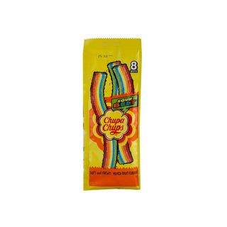 Chupa Chups Sour & Chewy Belt Candy Mixed Fruit Flavor (8 Pieces) - 57gm