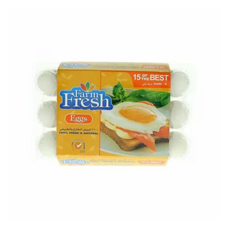 Farm Fresh White Eggs - 15PCS