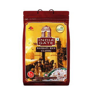 India Gate Classic Basmati White Rice - Gmo Free - 5Kg