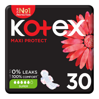 Kotex Maxi Pads Normal With Wings - 30 Per Pack