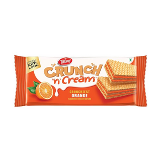 Tiffany Crunch n Cream Wafers Orange Flavor - 76gm