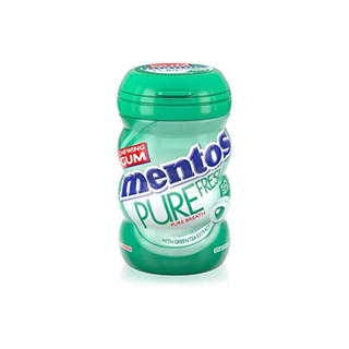 Mentos Pure Fresh Spearmint Gum With Green Tea Extract - Sugar Free - 50 Pcs Per Pack