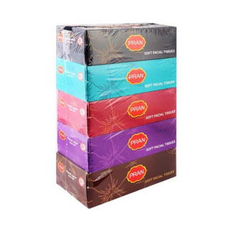 Pran White Facial Tissues 2Ply  5 x 150 tissues