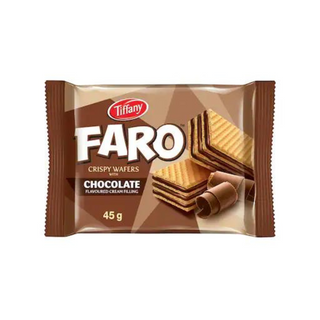 Tiffany Faro Crispy Wafers with Chocolate Cream Filling - 45gm