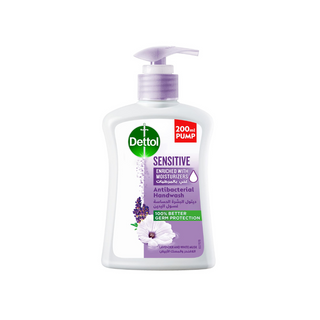 Dettol Sensitive Antibacterial Moisturizing Liquid Hand Wash Lavender & White Musk Scent -200ml