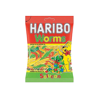 Haribo Worms Gummies - artificial color free - 160gm