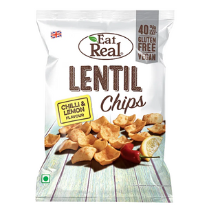 Eat Real Lentil Chips Chilli & Lemon - 80gm