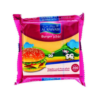 Al Rawabi Processed Burger Cheese (10 Slices) - 200gm