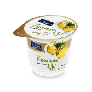 Al Rawabi Full Fat Pineapple Stirred Yogurt - 130gm