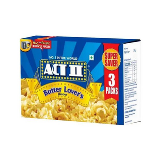 Act Il Microwave Popcorn Butter Lovers Flavor (3 Sachets) - 255gm