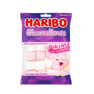 Haribo Chamallows Pink & White Marshmallows - Artificial Color Free - 70gm