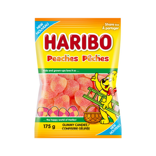 Haribo Gummy Candies Peach Flavor - Artificial Color Free - 160gm