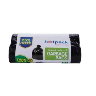 Hotpack Xl Black 60 Gallon Heavy Duty Garbage Bags (95X120Cm) - Per Pack