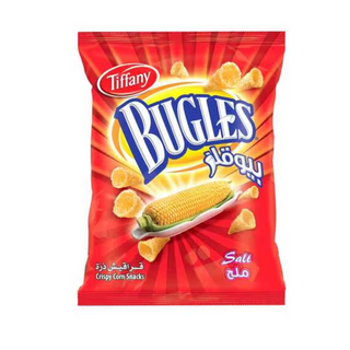 Tiffany Bugles Crispy Corn Snacks Salt Flavor - 75gm