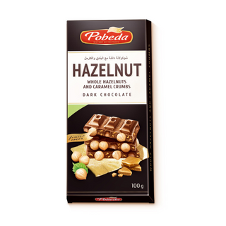 Pobeda Dark Chocolate Hazelnut Caramel - 100gm