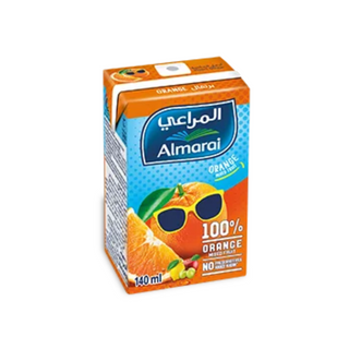 Almarai Orange Juice - Preservatives Free, No Added Sugar - 140ml