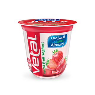 Almarai Vetal Layered Strawberry Yogurt - 140gm