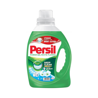 Persil Concentrated Laundry Detergent Gel White Flowers Scent Front & Top Load - 1Ltr