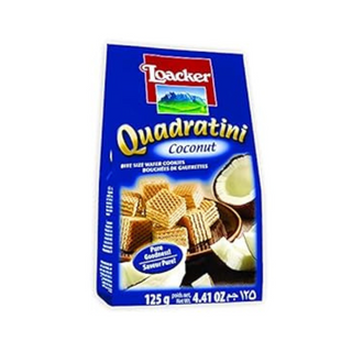 Loacker Quadratini Coconut Wafers (Trans Fat Free) - 125gm