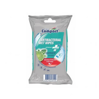 Compact Antibacterial Wet Wipes 15Pcs