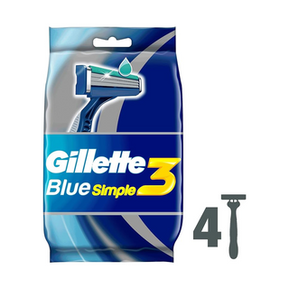 Gillette Blue 3 Simple Men Razors (4+1 Free) - Per Pack(5 Pieces)