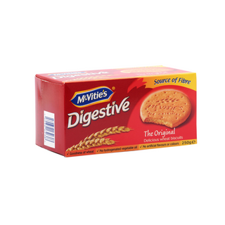 Mcvitie'S Digestive Original Wheat Biscuits - Hydrogenated Vegetable Oil Free, Artificial Colors Free, Artificial Flavors Free - 250gm