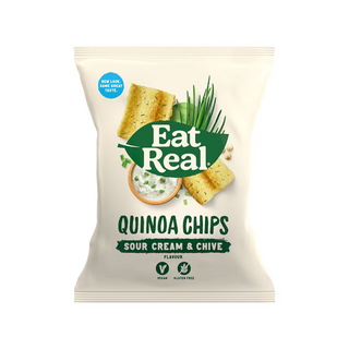 Eat Real Sour Cream & Chives Quinoa Chips - Vegan, Gluten Free - 80gm