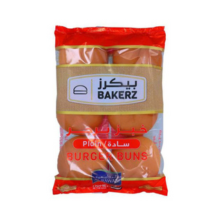 Bakerz Freshly Baked Plain Burger Buns (6 Pieces) - 402gm