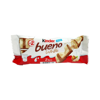 Kinder Bueno White Chocolate Bars Filled With Hazelnut Cream (2 Pieces) - 33gm