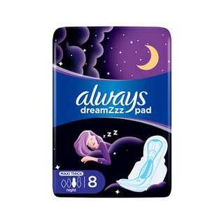 Always Dreamzzz Clean & Dry Maxi Thick Night Pads With Wings - Per Pack